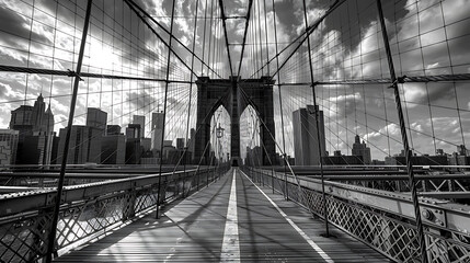 Aufkleber - Brooklyn Bridge in New York City USA