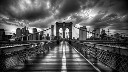 Aufkleber - Brooklyn Bridge in New York City USA