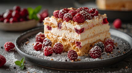 Wall Mural - Semifreddo,A semi-frozen Italian dessert 