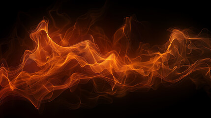 Aufkleber - flames of fire on a black background