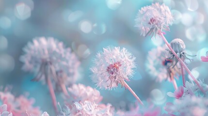 Canvas Print - Delicate Dandelions in a Dreamy Meadow