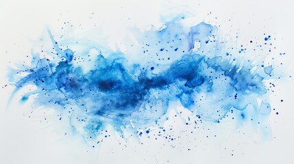 Poster - Abstract blue watercolor painted background
