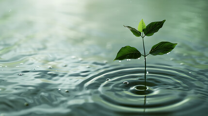 Poster - plant and water