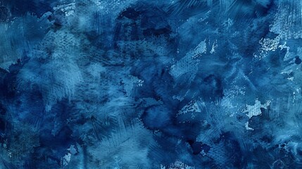 Poster - Abstract blue watercolor painted background