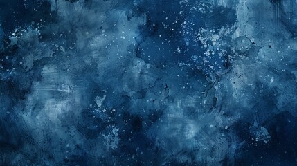 Poster - Abstract blue watercolor painted background