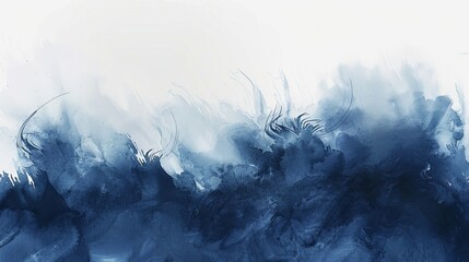 Poster - Abstract blue watercolor painted background