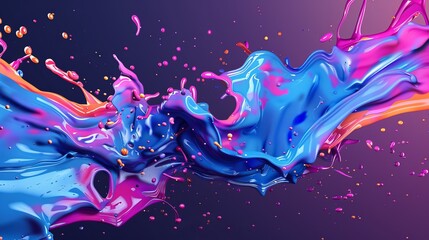 Poster - Acrylic colors and ink in water Abstract background