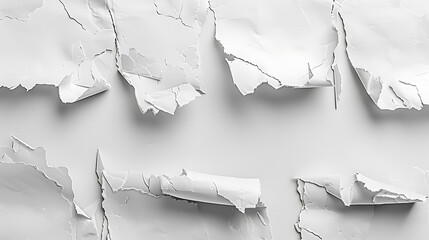 Poster - white news paper ripped message background