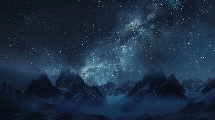 Wall Mural - eyecatching natural phenomenon backdrop galaxy sky glows abstractly at night