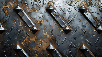 Poster - texture of metal for background.