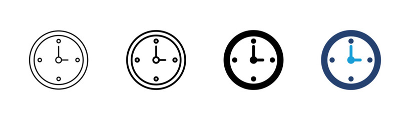 Wall Mural - Clock icon set. Time icon vector. watch icon symbol