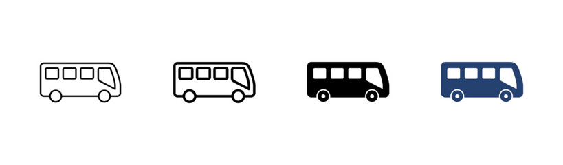 Wall Mural - Bus icon set. bus vector icon