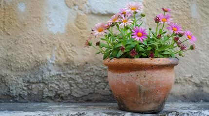 Poster - flower nature garden botany daisy bloom pot