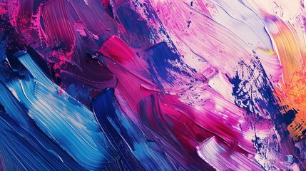 Poster - Abstract colorful brush strokes background