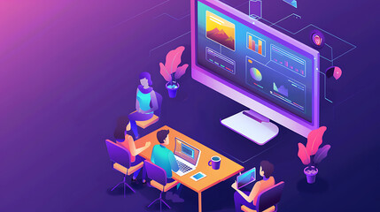 Poster - Training Webinar E-learning Skills Business Internet Technology Concept