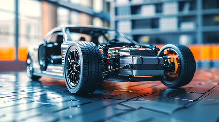Aufkleber - Power supply for hybrid electric car charging battery. Eco car concept.