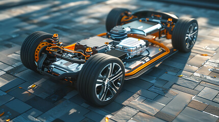 Aufkleber - Power supply for hybrid electric car charging battery. Eco car concept.