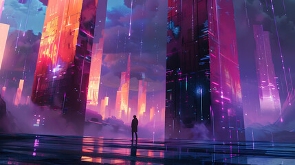 Aufkleber - Metaverse Technology concepts.