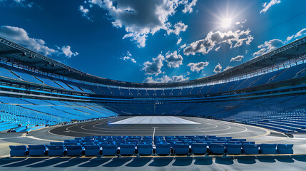 Aufkleber - Stadium for sports and concerts empty on a sunny day