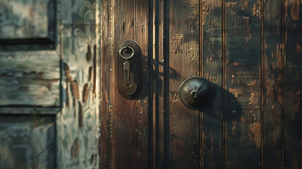 Poster - Open door with keys of house