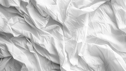 Poster - Pattern texture  crumpled white fabric background