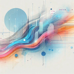 Wall Mural - abstract background with lines