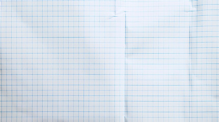 Poster - Lined paper background. White notebook sheet with blue grid banner