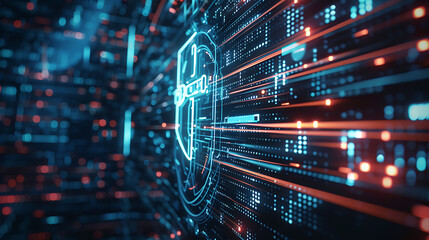 Poster - cyber security data protection information privacy antivirus virus defence internet technology conce