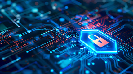 Aufkleber - Cyber security Data Protection Information privacy antivirus virus defence internet technology concept.