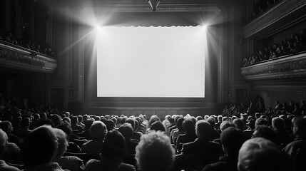 Leinwandbilder - Empty cinema screen with audience.