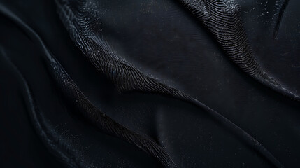 Poster - Black luxury fabric background with copy space