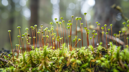Poster - Closeup on moss in forest