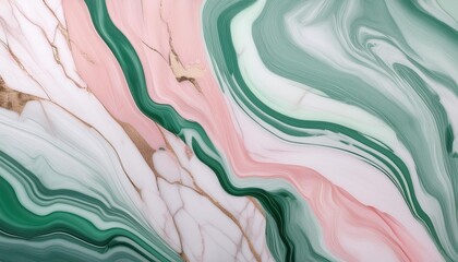 Wall Mural - abstract marble sage green and blush pink colors background