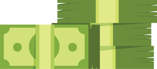 Poster - Stack of money banknotes is growing up, concept of financial success and wealth