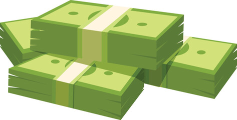 Poster - Big stack of cash money representing wealth and savings