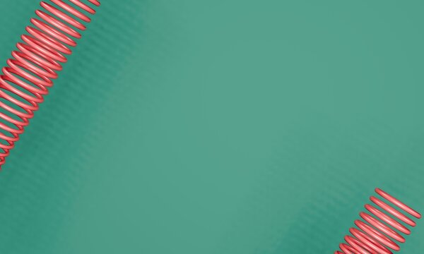 tosca background with orange spiral object in 3d rendered design. suitable for abstract background.