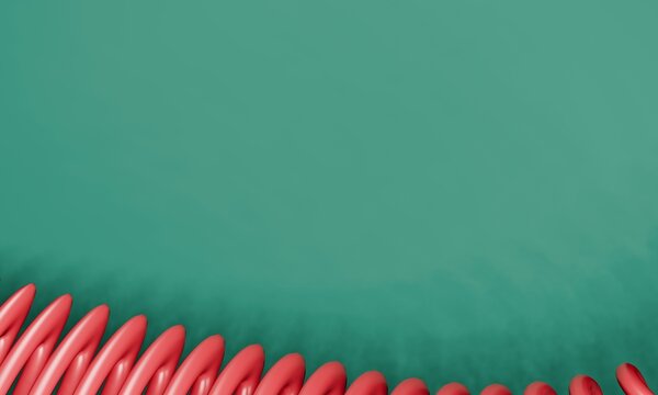 tosca background with orange spiral object in 3d rendered design. suitable for abstract background.