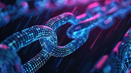 Wonderful Abstract blue blockchain background