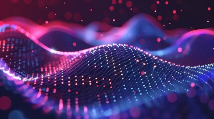 Poster - Magnificent Data technology background, Abstract background, Connecting dots and lines
