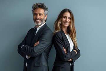 Professional Business Partners Posing for Photo