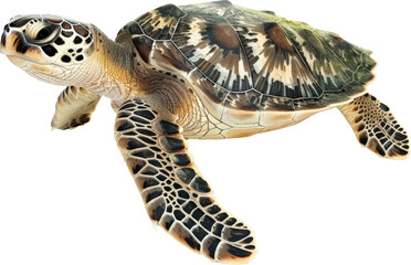 Wall Mural - Sea turtle swimming