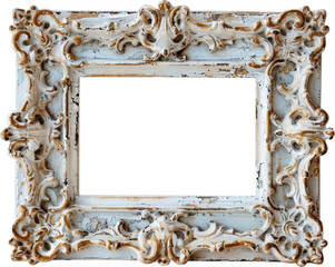 Ornate white frame