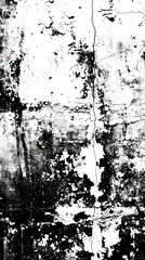 Poster - Cracked wall texture isolated on transparent background. PNG