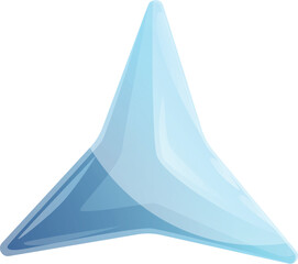 Poster - Blue crystal triangle is pointing up, representing growth and success