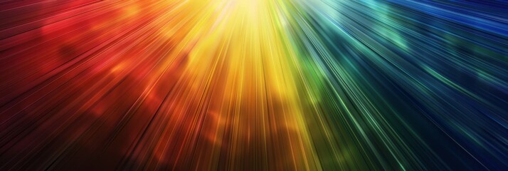 Wall Mural - Dynamic multichromatic light rays creating an abstract vibrant spectrum background, ideal for digital media.