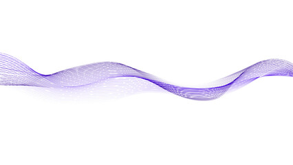 Wall Mural - Abstract background with blue and purple wave lines on white.