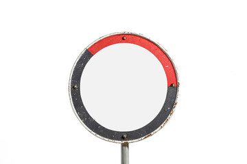 Wall Mural - Blank Circle Sign with Red and Black Border