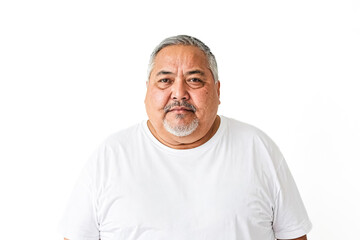 Wall Mural - Portrait of a middle-aged man with grey hair and a goatee