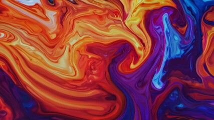 Poster - Vivid Swirls of Color Dance Across the Canvas in a Fiery Display of Artistry. Generative AI
