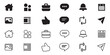 © Durjoy Malakar - LinkedIn icon set. social media icons home, my network, jobs, message, event, like, comment, send, etc...Linkedin Ui app interface icon. Linkedin all design elements vector.